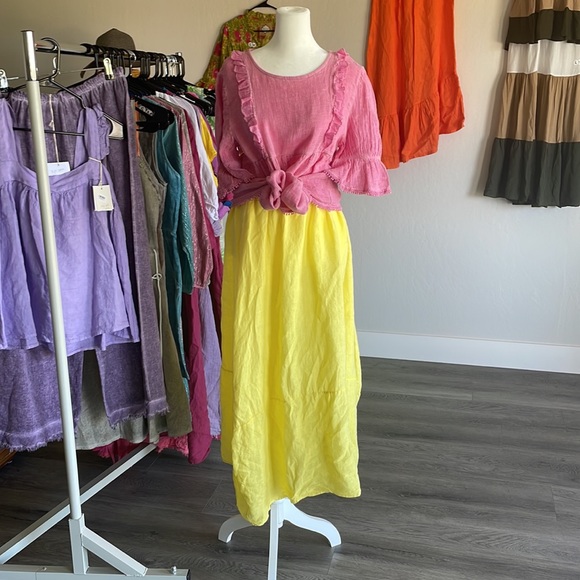 Cotton Blouse + long cotton Skirt. Made in Italy. Boho-Chic. - Picture 3 of 4